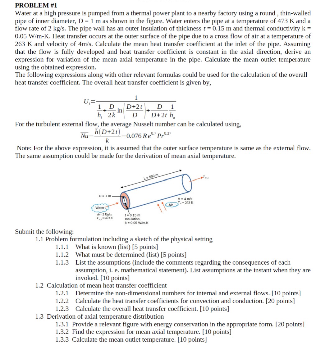 Solved Water at a high pressure is pumped from a thermal | Chegg.com