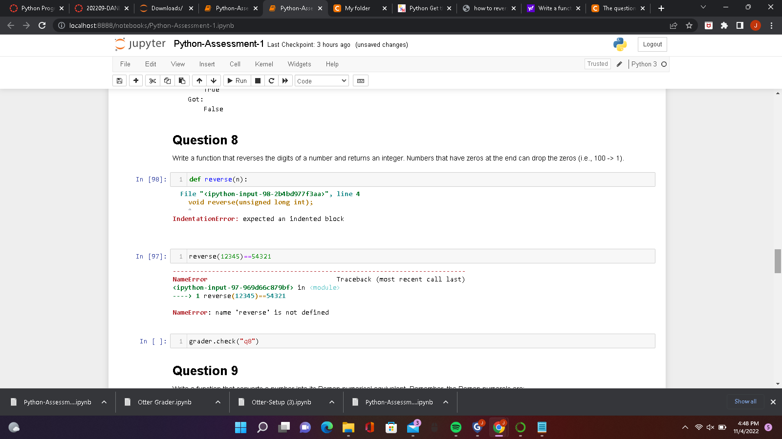 Solved Could you please answer number 8 in the python code | Chegg.com