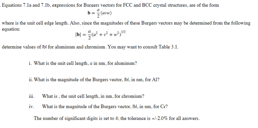 Equations 7.la And 7.1b, Expressions For Burgers | Chegg.com