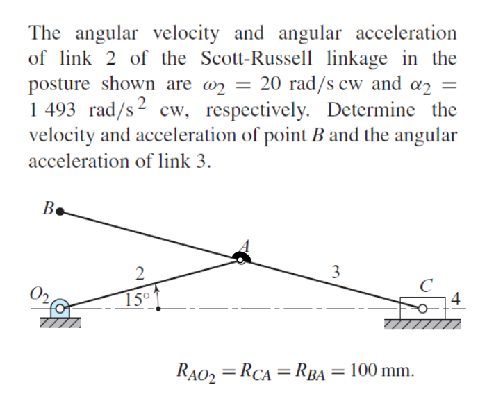 Solved The Angular Velocity And Angular Acceleration Of Link | Chegg.com