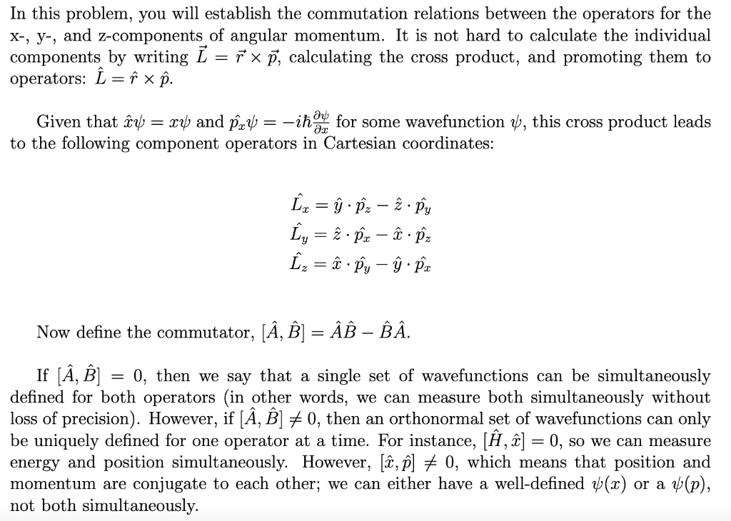 Solved In this problem, you will establish the commutation | Chegg.com