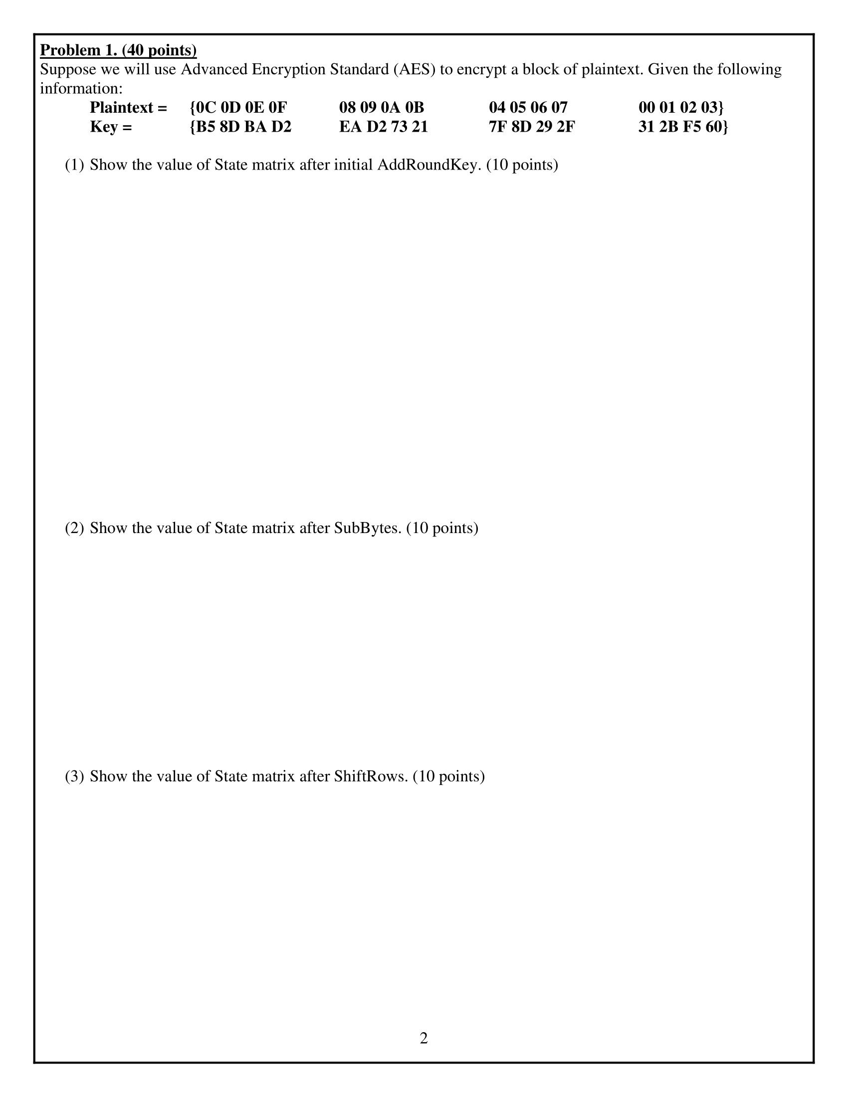 Solved Problem 1. (40 Points) Suppose We Will Use Advanced | Chegg.com