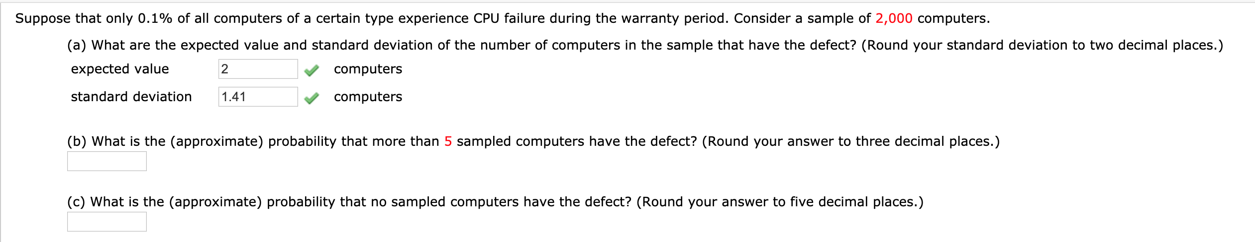 Solved Suppose that only 0.1% of all computers of a certain | Chegg.com