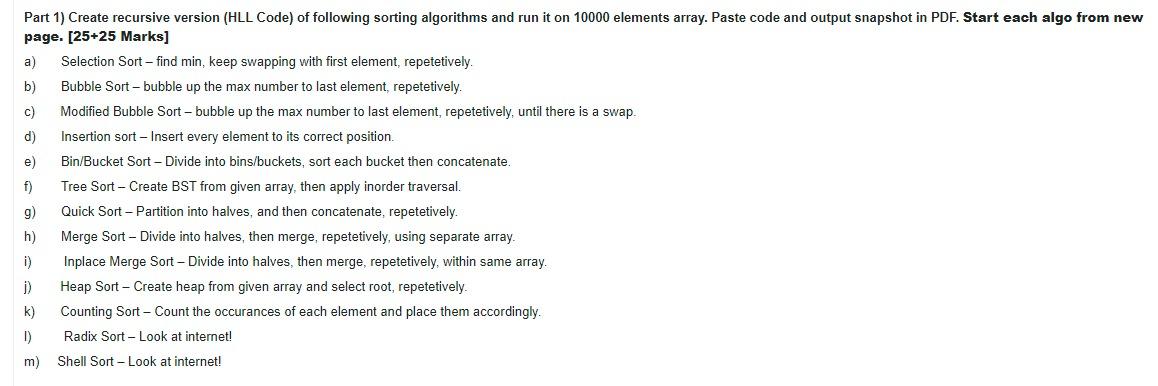 Solved Part 1) Create recursive version (HLL Code) of | Chegg.com