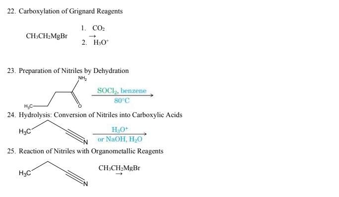 Solved 22. Carboxylation of Grignard Reagents CH3CH2MgBr 1. | Chegg.com