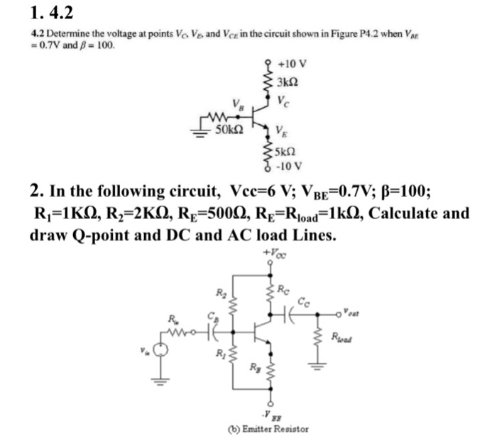 Solved 1. 4.2 4.2 Determine the voltage at points Vo V = | Chegg.com