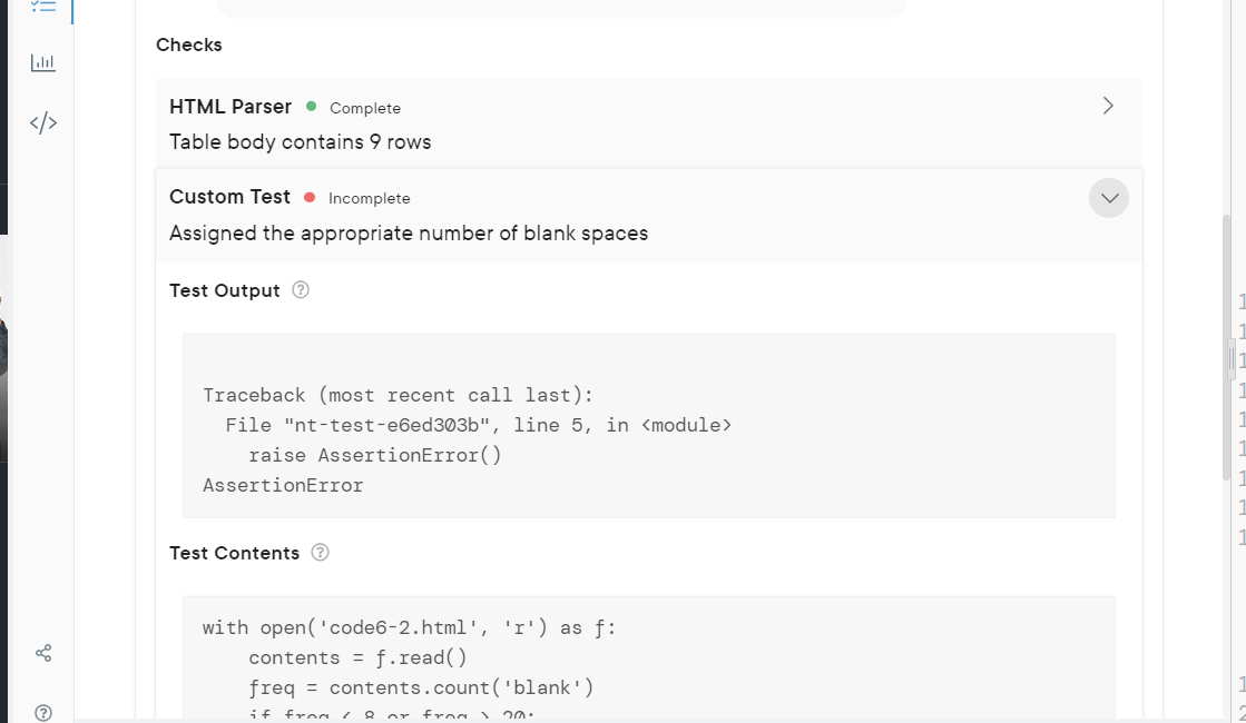 Solved PLEASE TELL ME WHAT TO FIX IN MY CODE TO FIX THE | Chegg.com