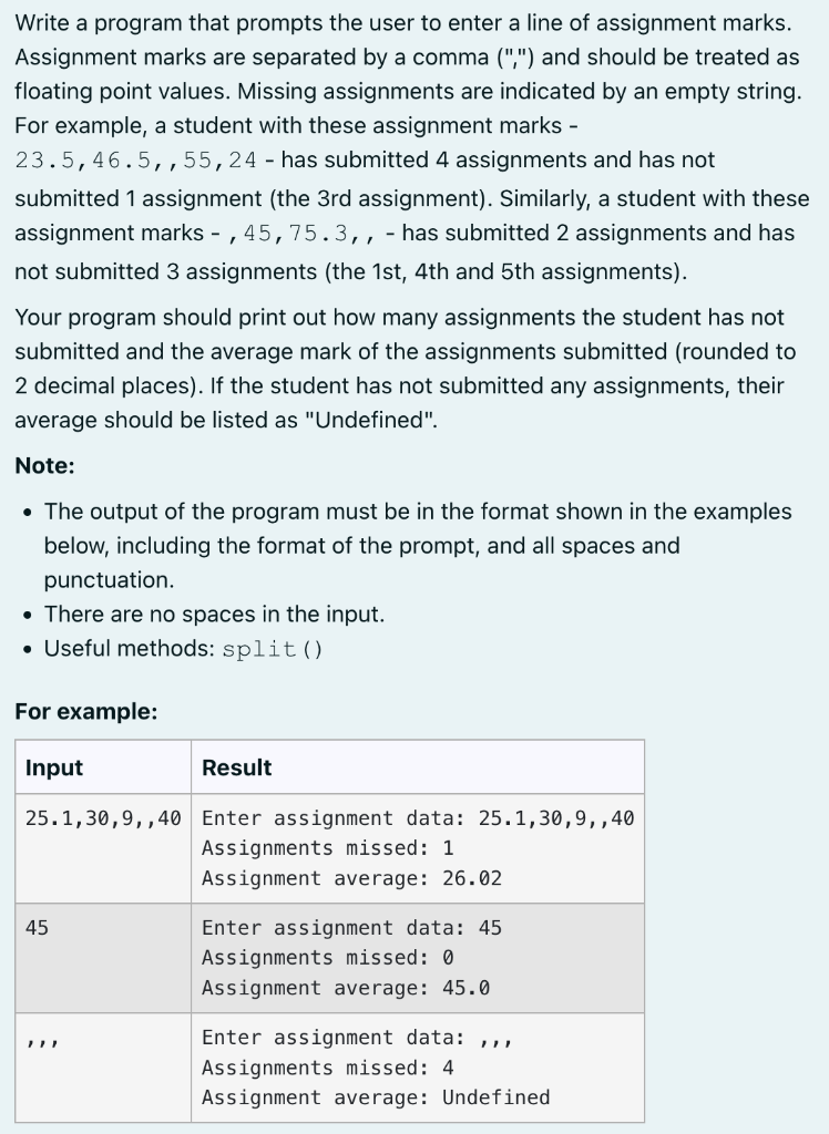 Solved Using a for...in loop ( in python ) to solve | Chegg.com