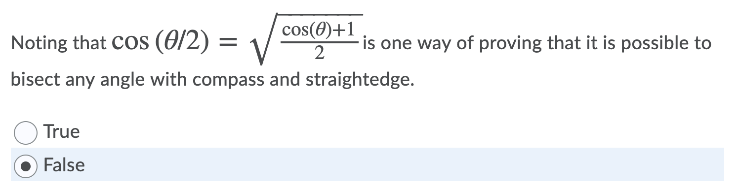 Solved cos(0)+1 Noting that cos (0/2) = 2. is one way of | Chegg.com