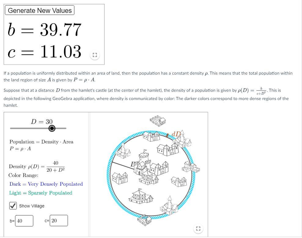 Solved 1. Compute the total population of the hamlet whose