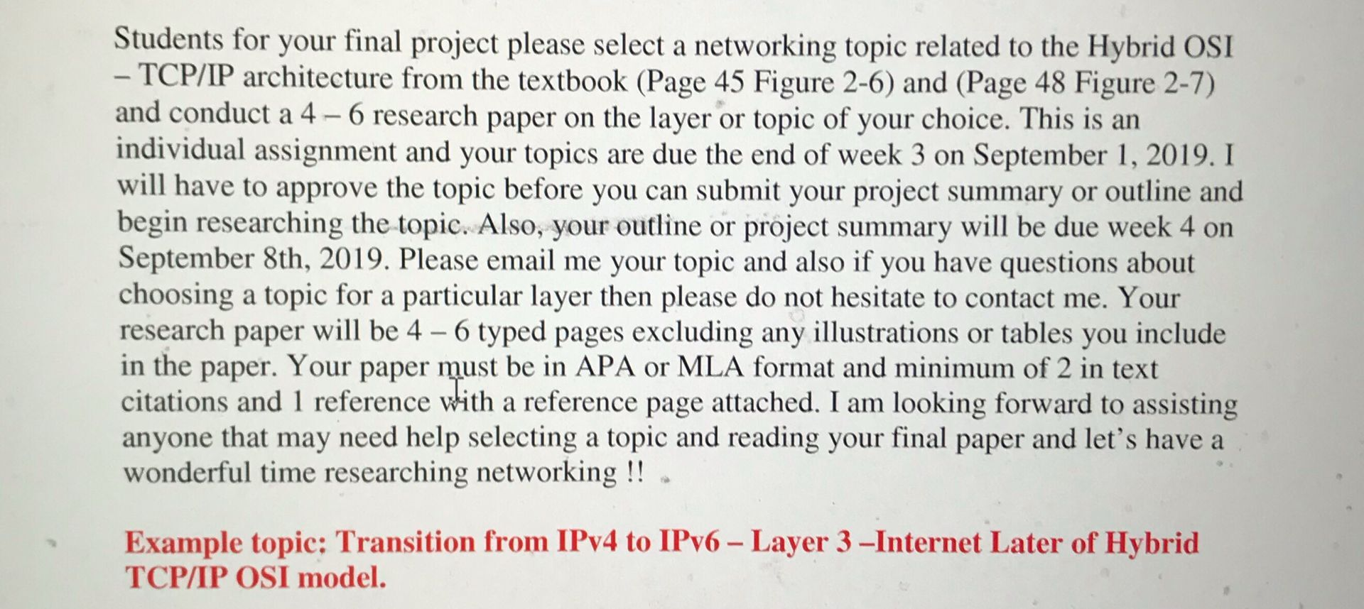 Students for your final project please select a | Chegg.com