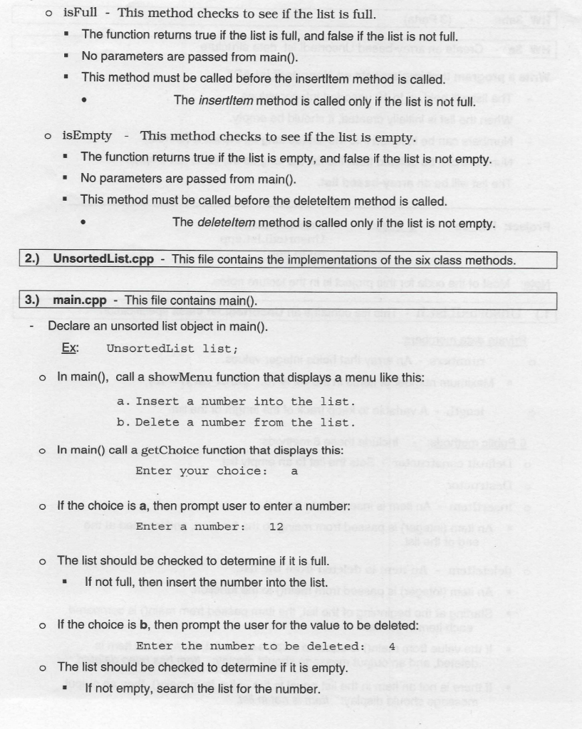 Solved HW 3abc (3 Parts) HW 3a -Create an array-based | Chegg.com