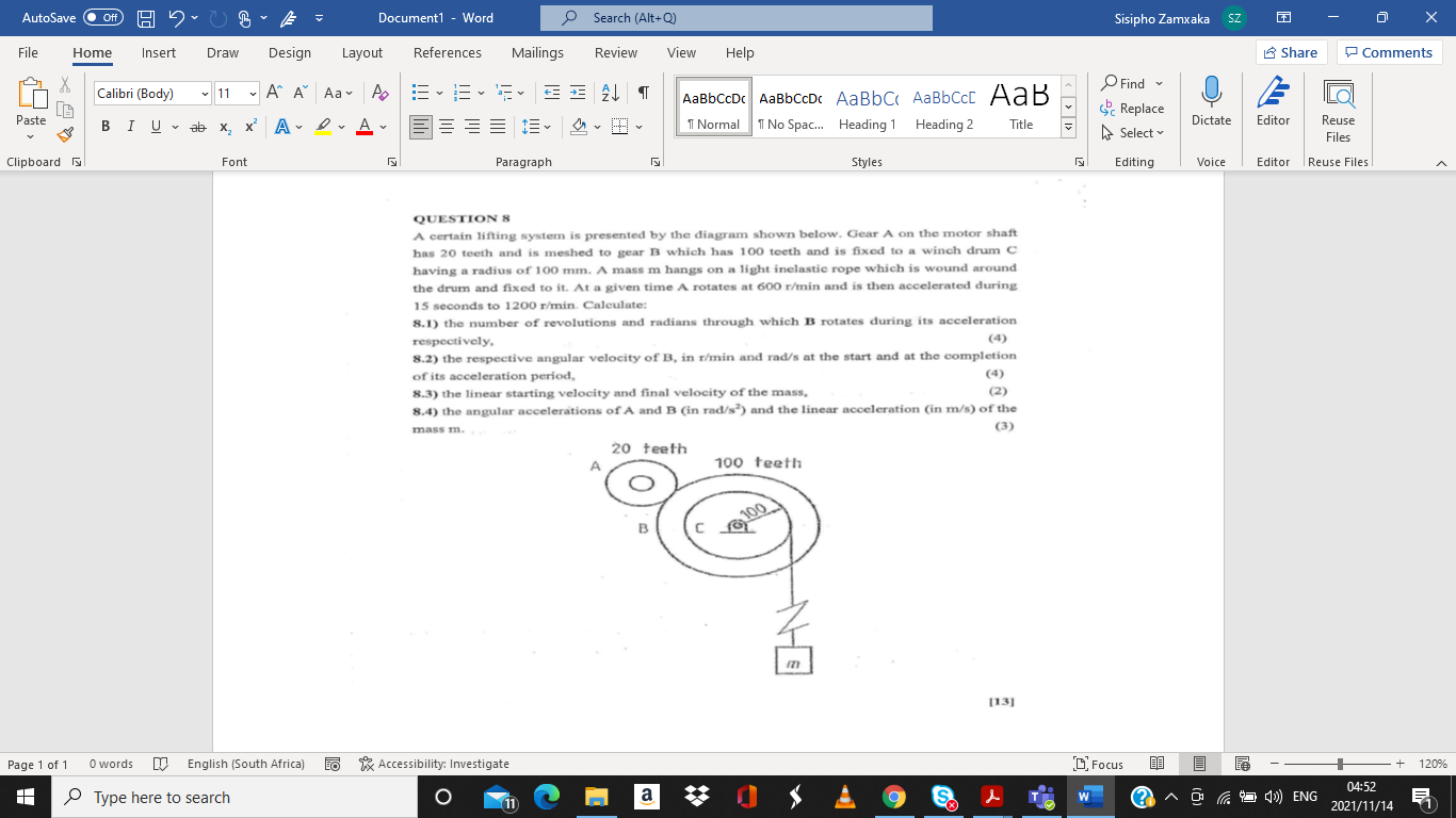 Solved AutoSave Off Ho Document1 - Word Search (Alt+Q) | Chegg.com