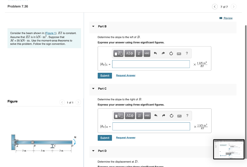 Solved Problem 7.36 Consider The Beam Shown In (Figure 1). | Chegg.com