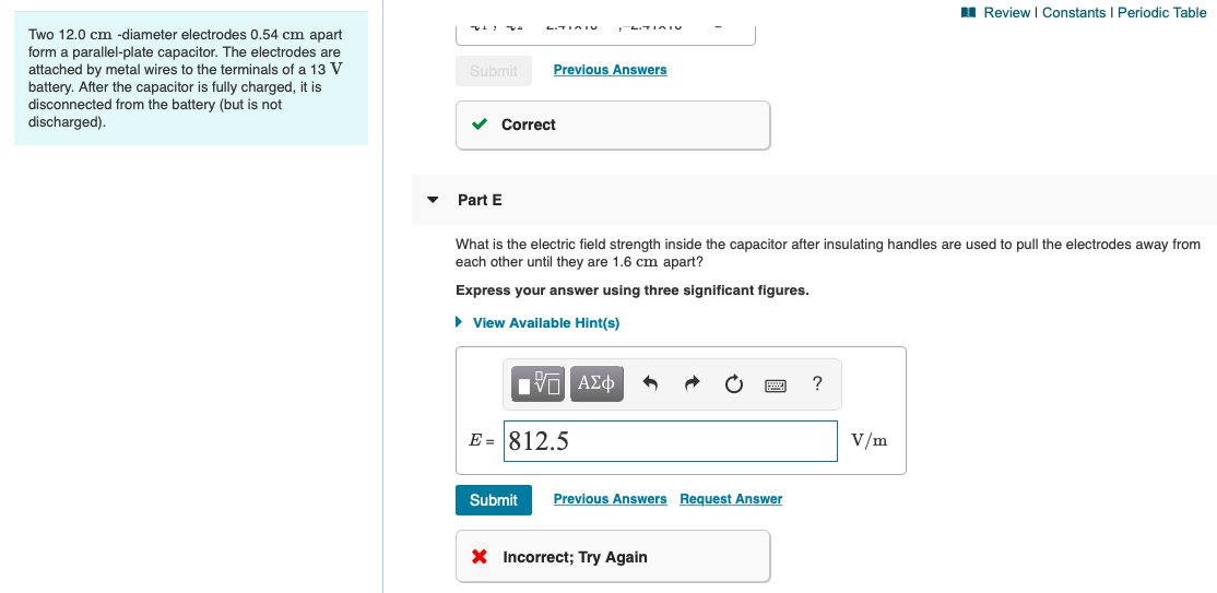 Solved part F What is the potential difference between the | Chegg.com
