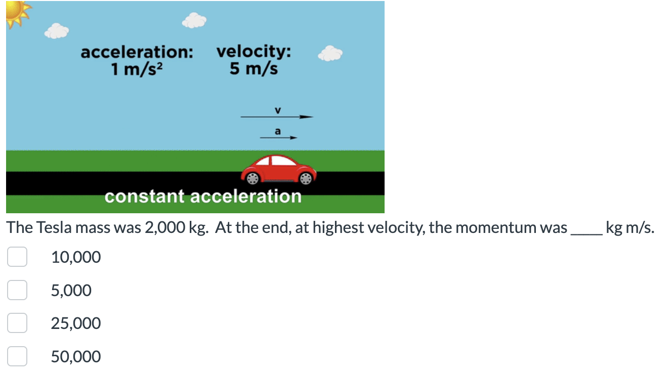 solved-the-tesla-mass-was-2-000-kg-at-the-end-at-highest-chegg