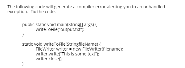 Solved The following code will generate a compiler error | Chegg.com