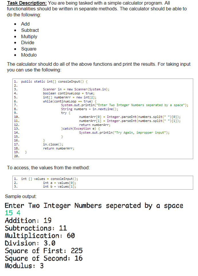 Solved Java Programming: Task Description: You Are Being | Chegg.com