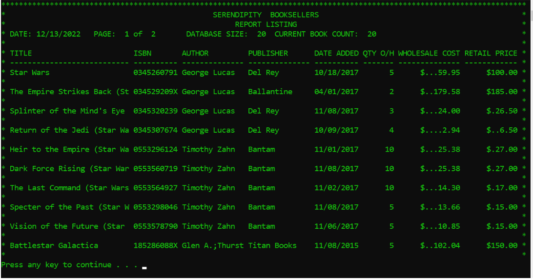 Solved c++ code help my display didn't cut the book title | Chegg.com