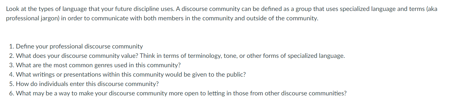 Solved Look at the types of language that your future | Chegg.com