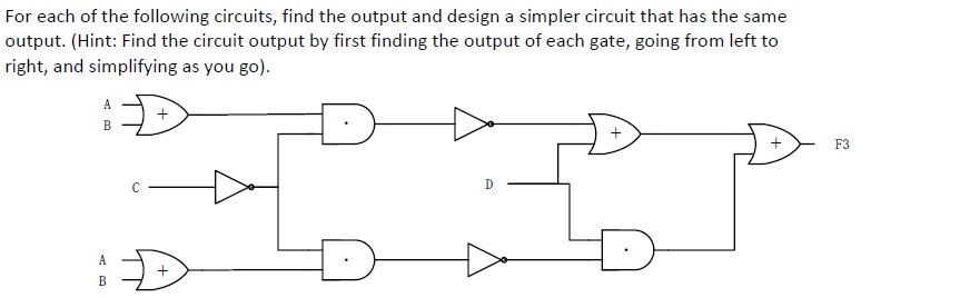 Solved For each of the following circuits, find the output | Chegg.com