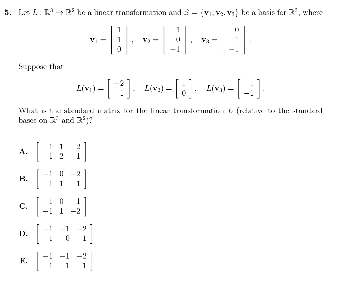 Solved 5. Let L:R3 → R2 be a linear transformation and S = | Chegg.com