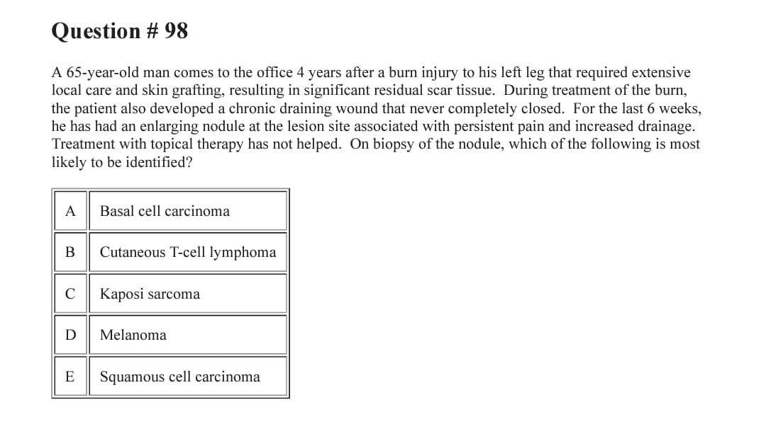 Solved Question # 98 A 65-year-old man comes to the office 4 | Chegg.com