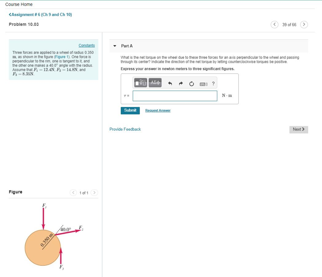 Solved What is the net torque on the wheel due to these | Chegg.com