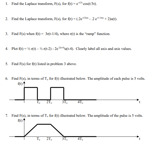 Solved 5 Find F S For F T R T R T 2 2e 2 T Chegg Com