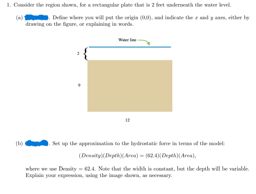 Solved 1. Consider the region shown, for a rectangular plate | Chegg.com