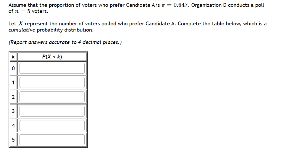 Solved Assume that the proportion of voters who prefer | Chegg.com