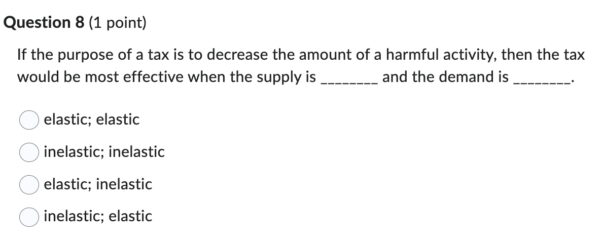 Solved If the purpose of a tax is to decrease the amount of | Chegg.com