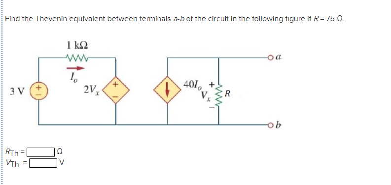 Solved Find The Thevenin Equivalent Between Terminals A-b Of | Chegg.com