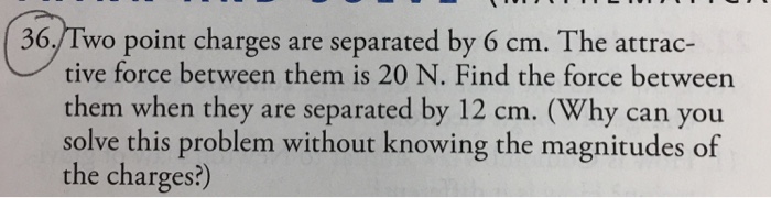 Solved Two point charges are separated by 6 cm. The | Chegg.com