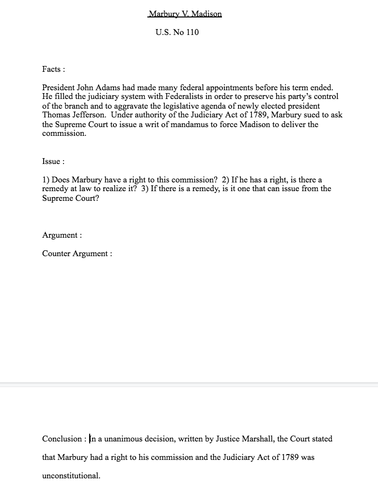 marbury v madison questions and answers Welcome to Quality