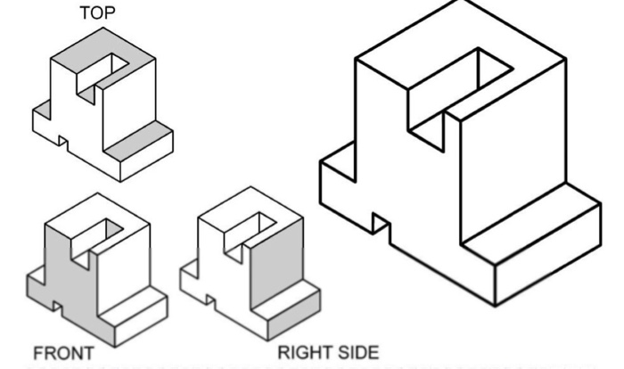 Solved Orthographic Projection: | Chegg.com