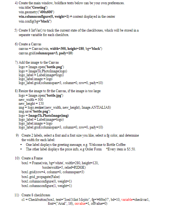 Need help with this python assignment! I'm really | Chegg.com