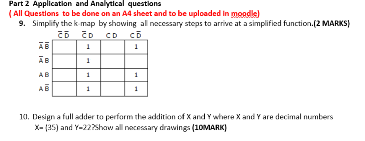 Solved Part 2 Application and Analytical questions (All | Chegg.com