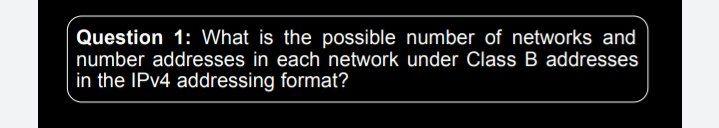 Solved Question 1: What is the possible number of networks | Chegg.com