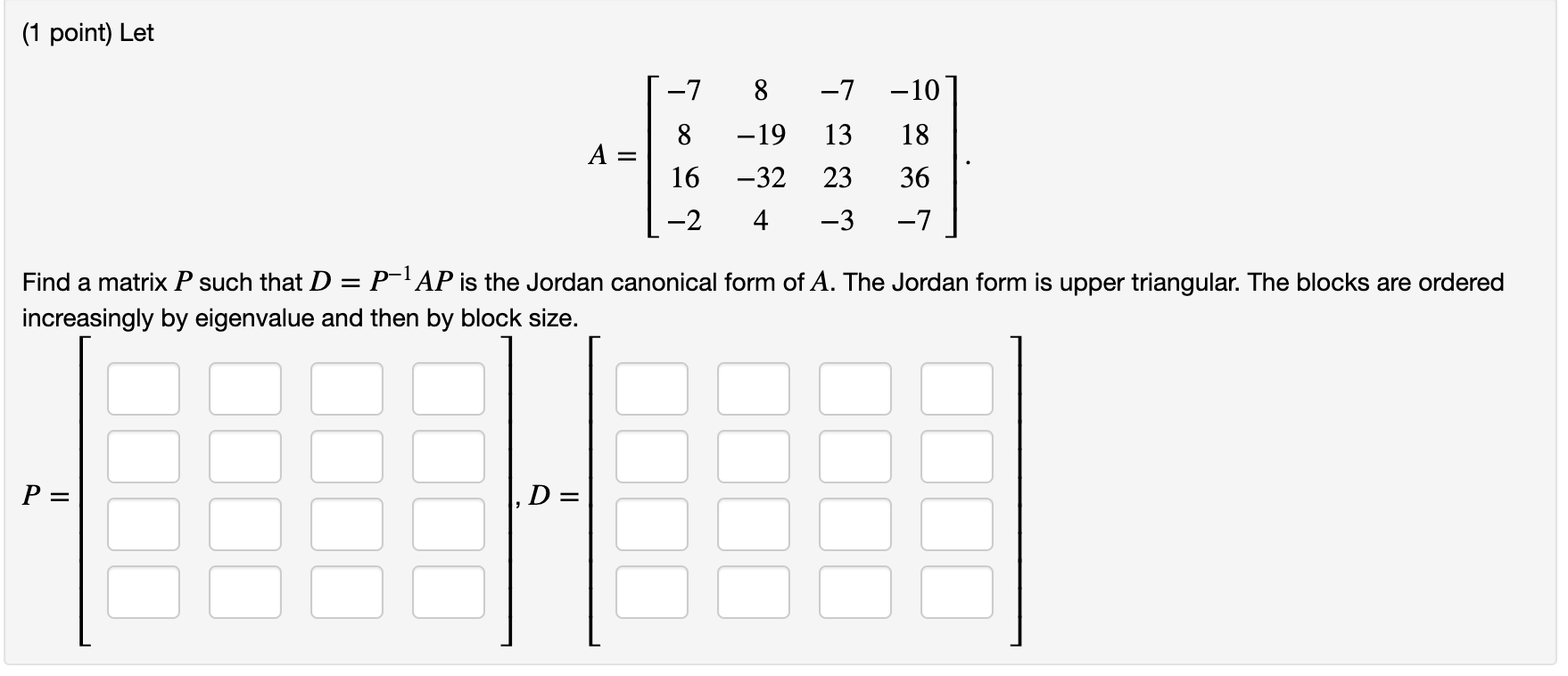 Solved 1 Point Let 8 7 10 N A Oo V 13 18 A 8 19 3 Chegg Com