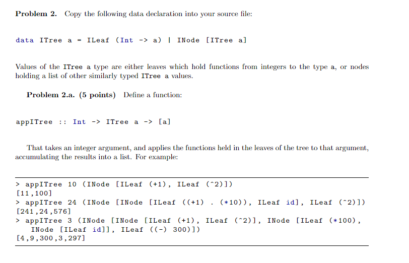 Problem 2. Copy the following data declaration into | Chegg.com