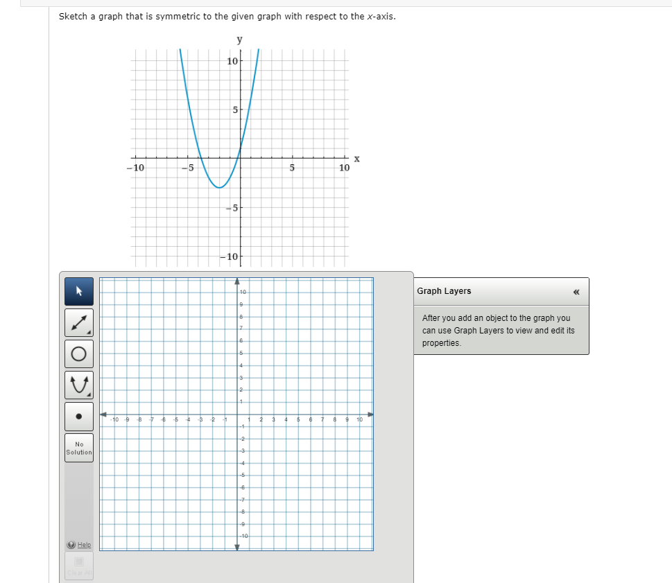 Solved Sketch a graph that is symmetric to the given graph | Chegg.com