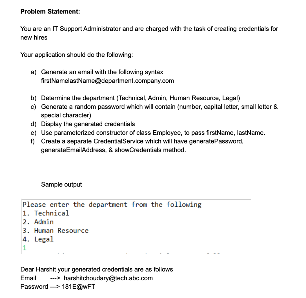 Solved Solve in Java Solve in Java Problem Statement: You | Chegg.com