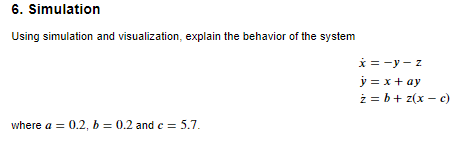 6. Simulation Using Simulation And Visualization, | Chegg.com