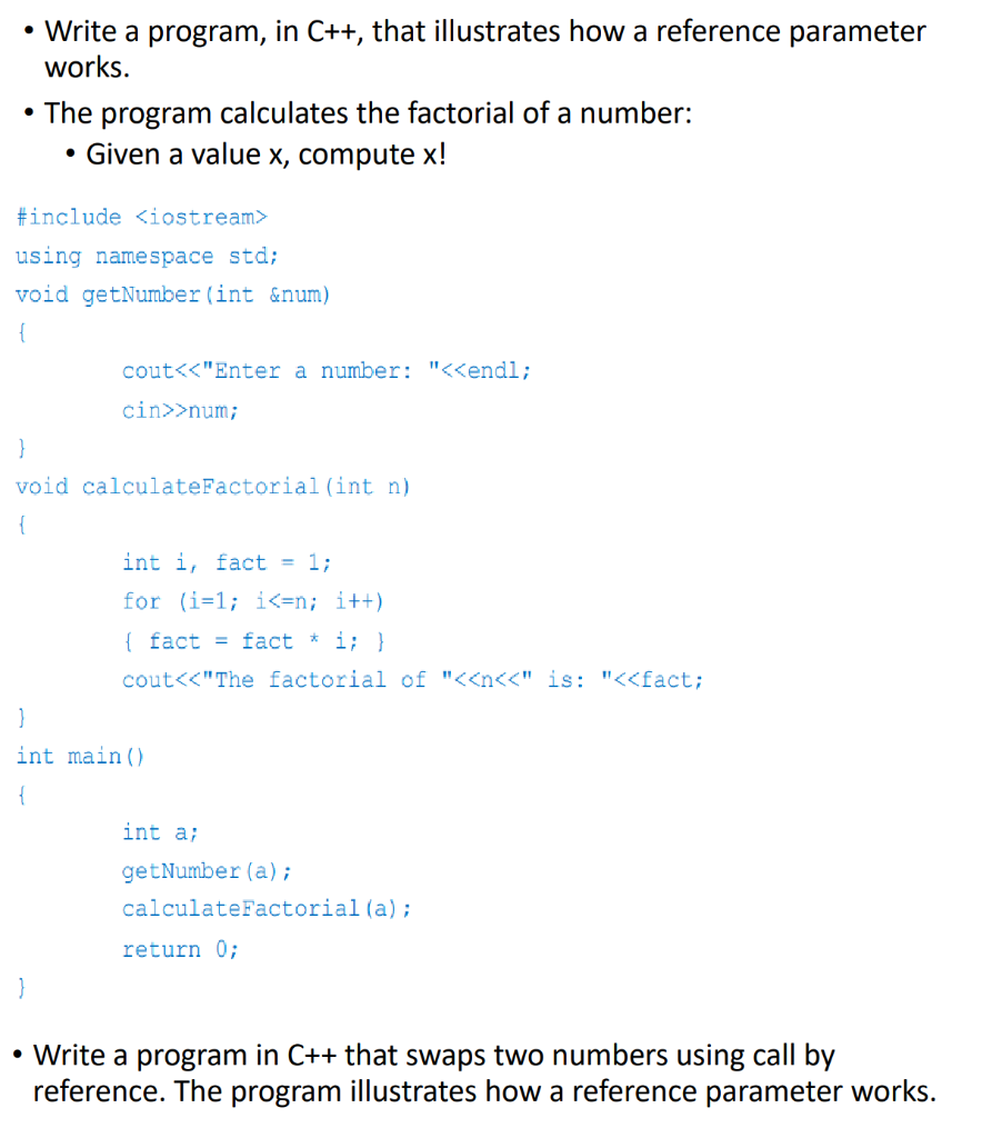 Solved - Write a program, in C++, that illustrates how a | Chegg.com