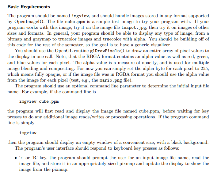 Basic Requirements The program should be named | Chegg.com