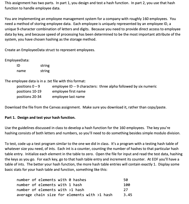 Solved This assignment has two parts. In part 1 , you design | Chegg.com