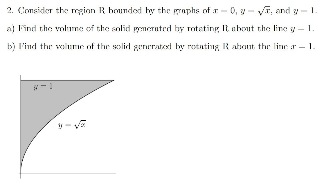 Solved 2 Consider The Region R Bounded By The Graphs Of Chegg Com