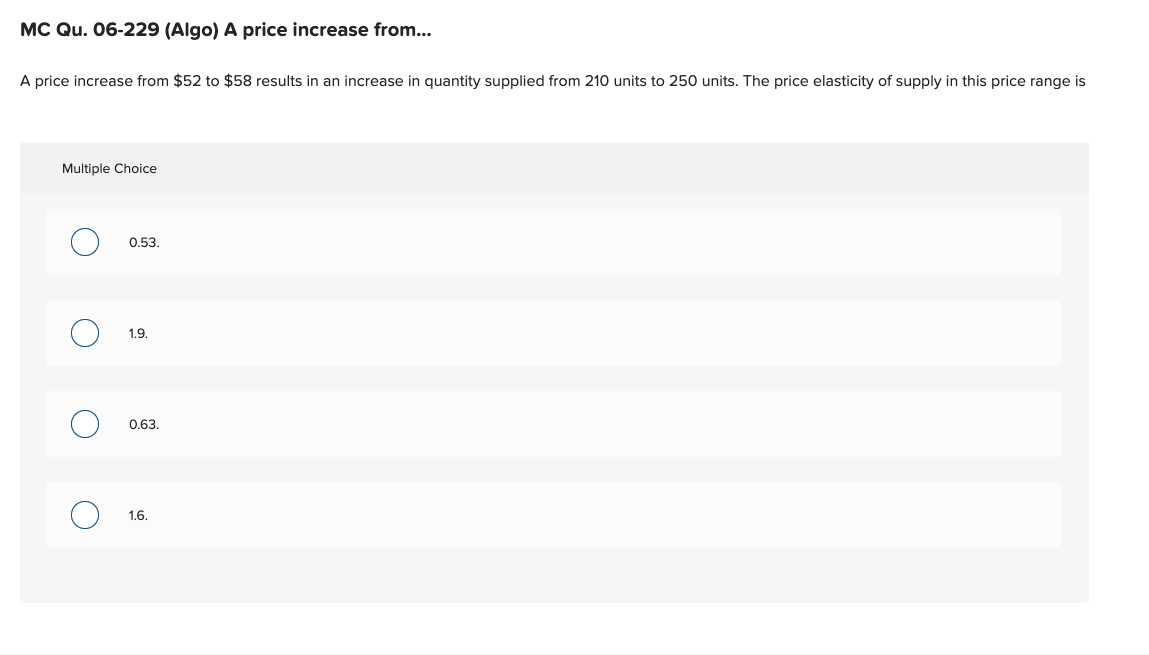 Solved MC Qu. 06-114 Consider the demand curve above. If | Chegg.com