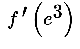Solved f′(e3)